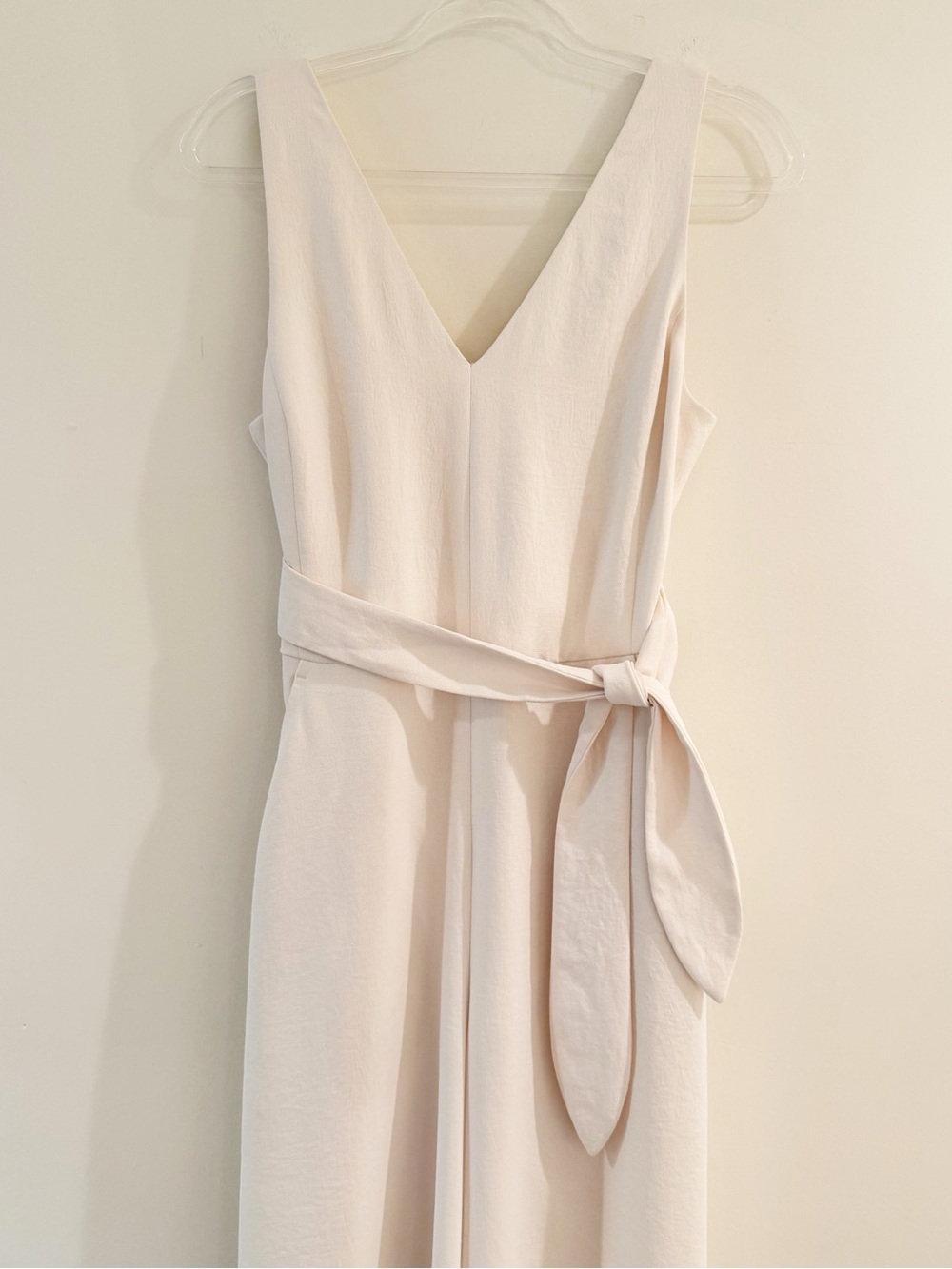 Aritzia Wilfred Ecoulement Cream & White Sleeveless Jumpsuit - Picture 14 of 16